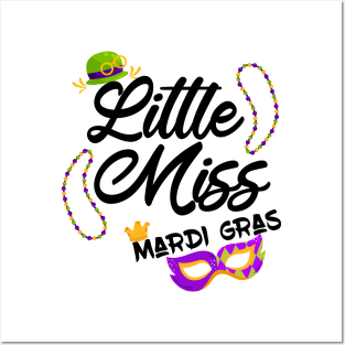 funny little miss mardi gras Posters and Art